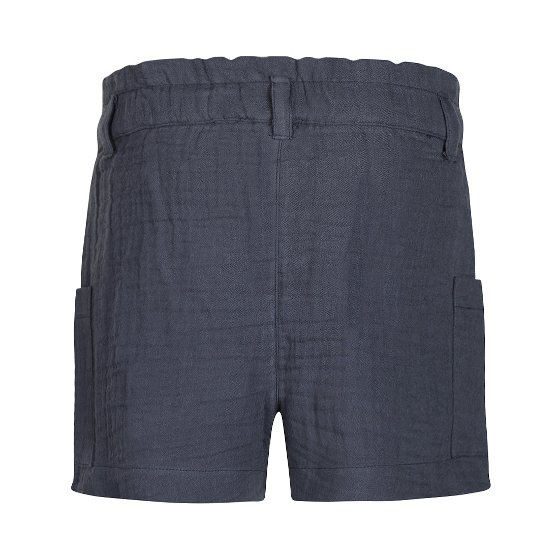 ネイビー コットン ガーゼショートパンツ