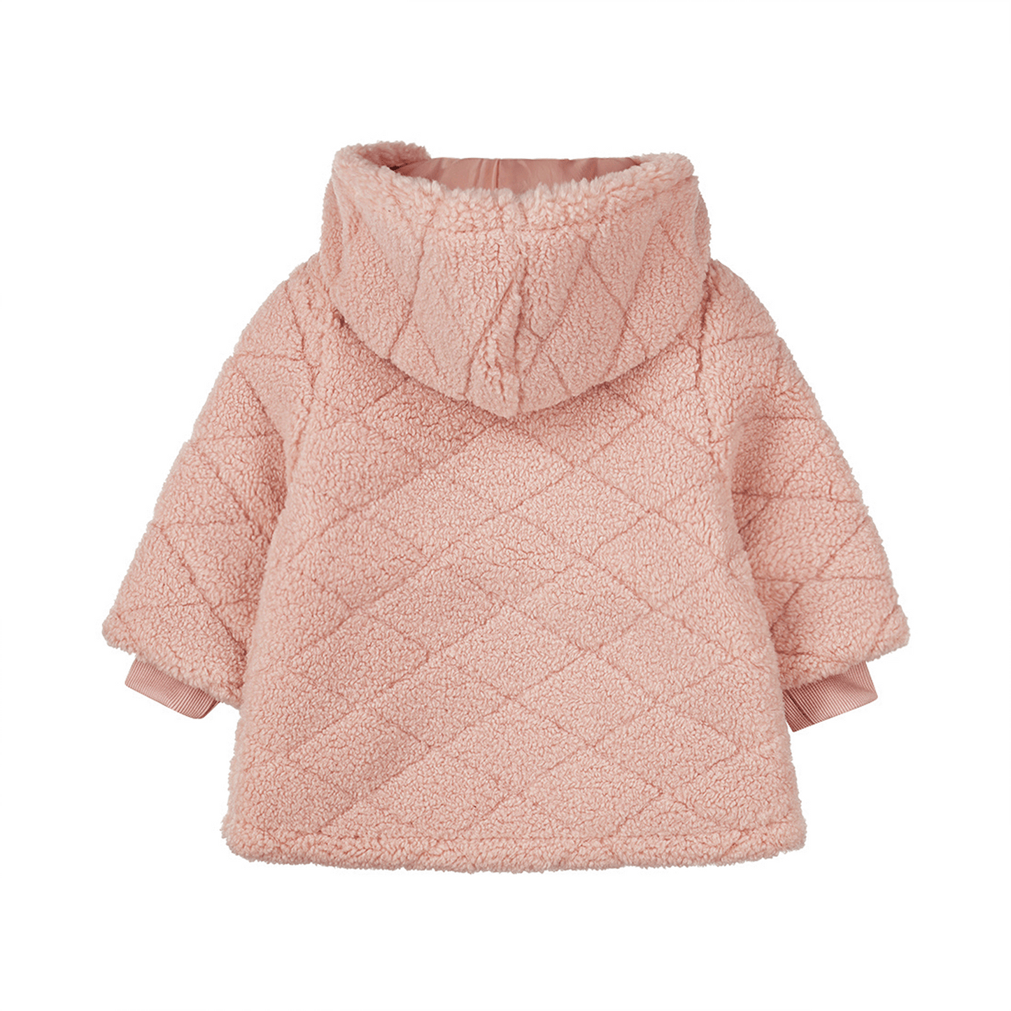 ベビー キッズ 起毛フリース ピンク ジャンパー フード付き 女の子 入園準備 保育園 幼稚園