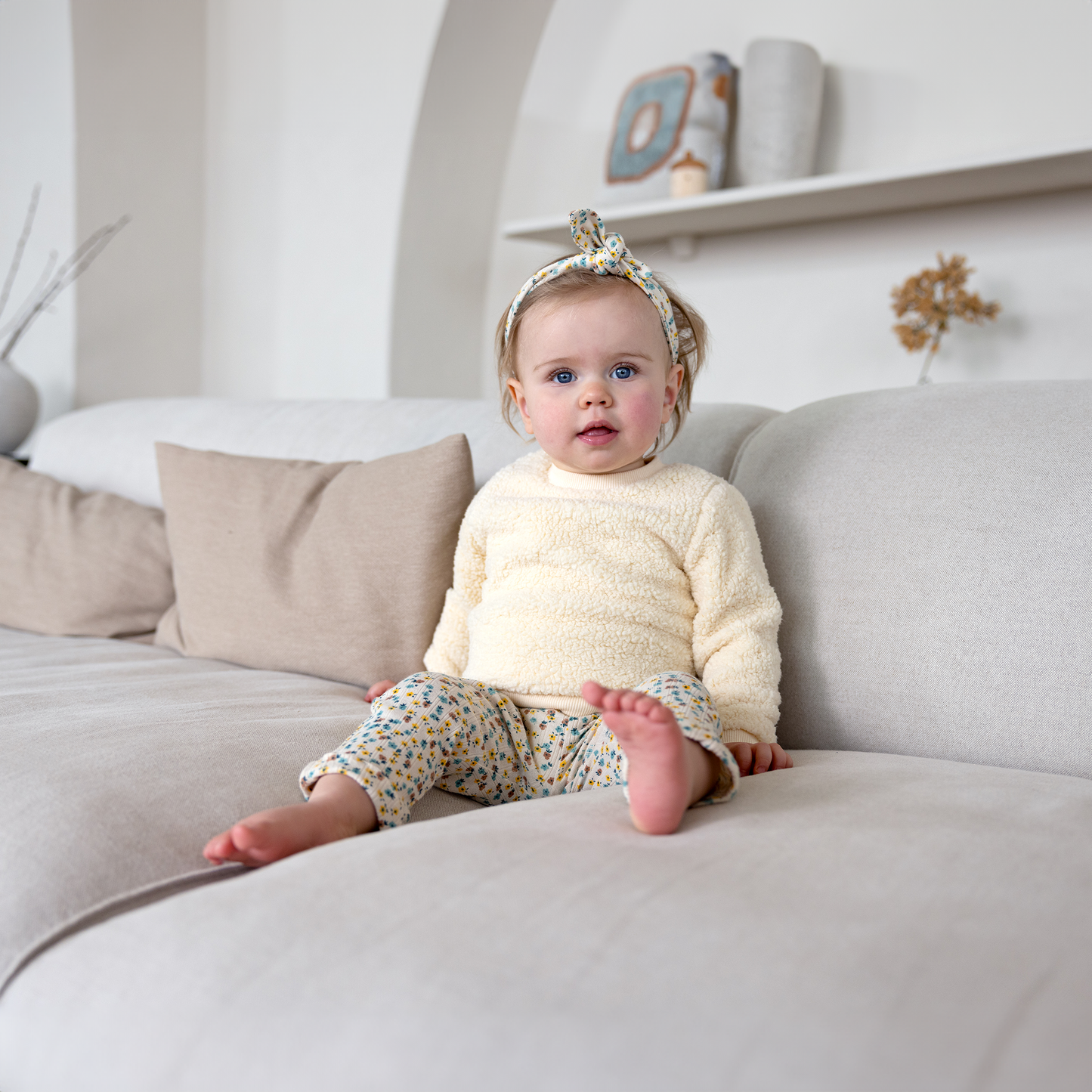 ベビー キッズ 女の子 セットアップ 起毛フリーストップス ターバン付き 花柄 パンツ 女の子 登園着 入園式 入園準備 保育園 幼稚園 ベビー 女の子 90 100 110 セットアップ