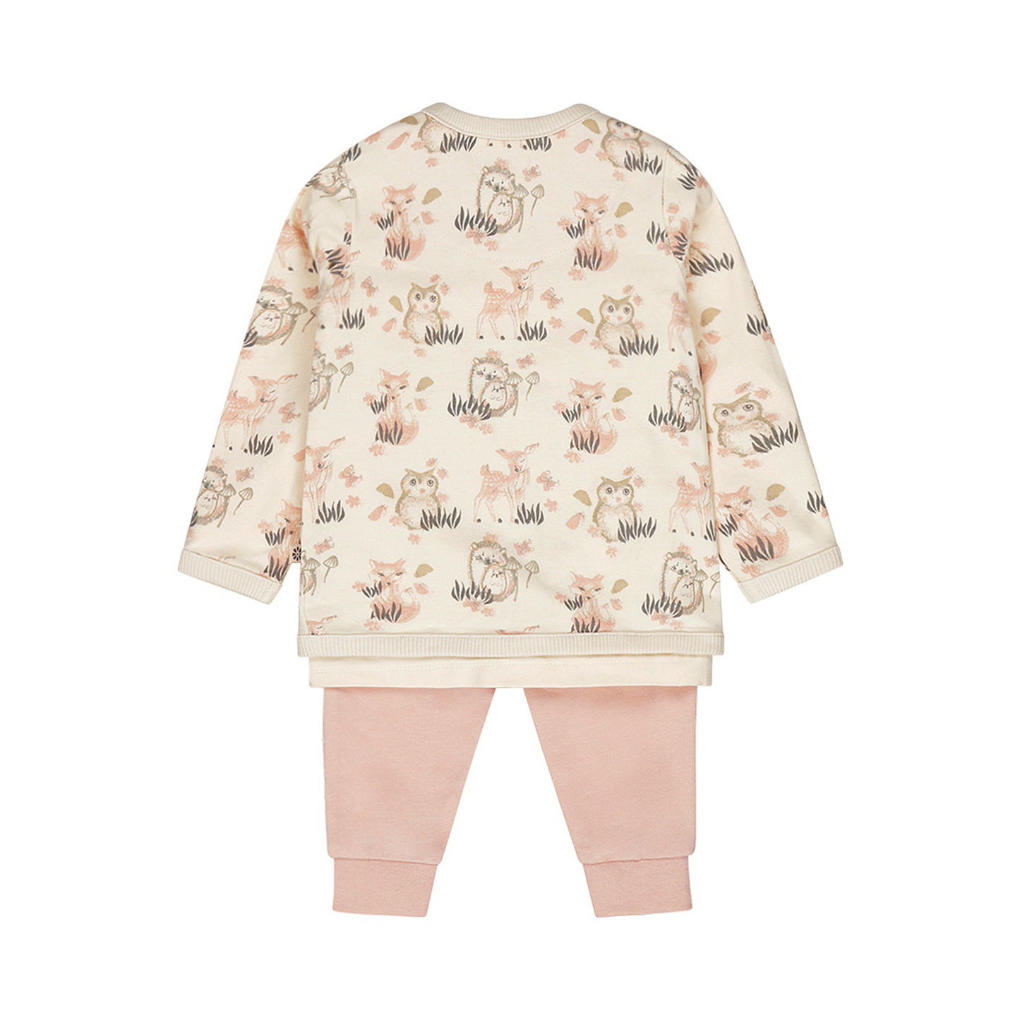 ベビー キッズ 女の子 セットアップ カーディガン Tシャツ スウェットパンツセット 花柄 フクロウ 鹿 女の子 登園着 入園式 入園準備 保育園 幼稚園 ベビー 女の子 90 セットアップ