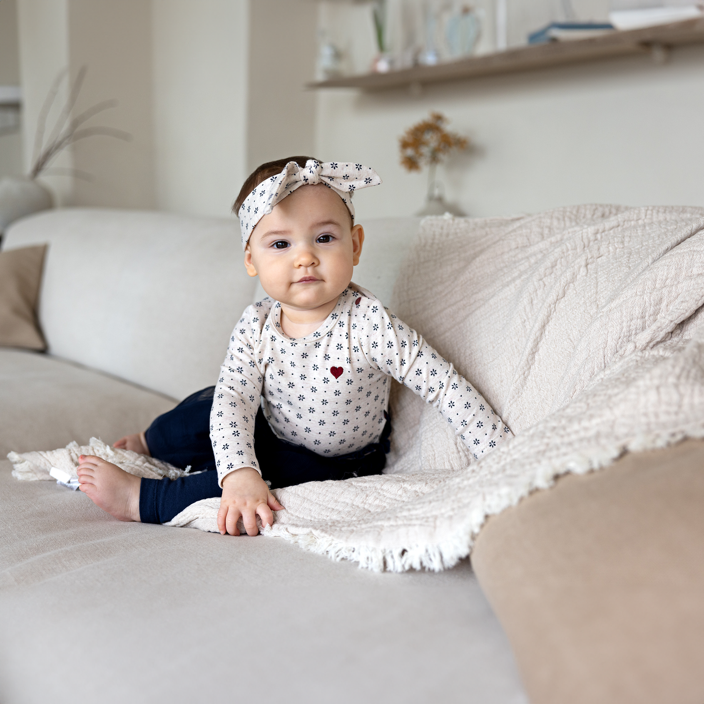 ベビー 女の子 90 ワンピース チュールワンピース セットアップ ターバン付き ネイビー ハート柄 ハートモチーフ 女の子 入園式 入園準備 保育園 幼稚園