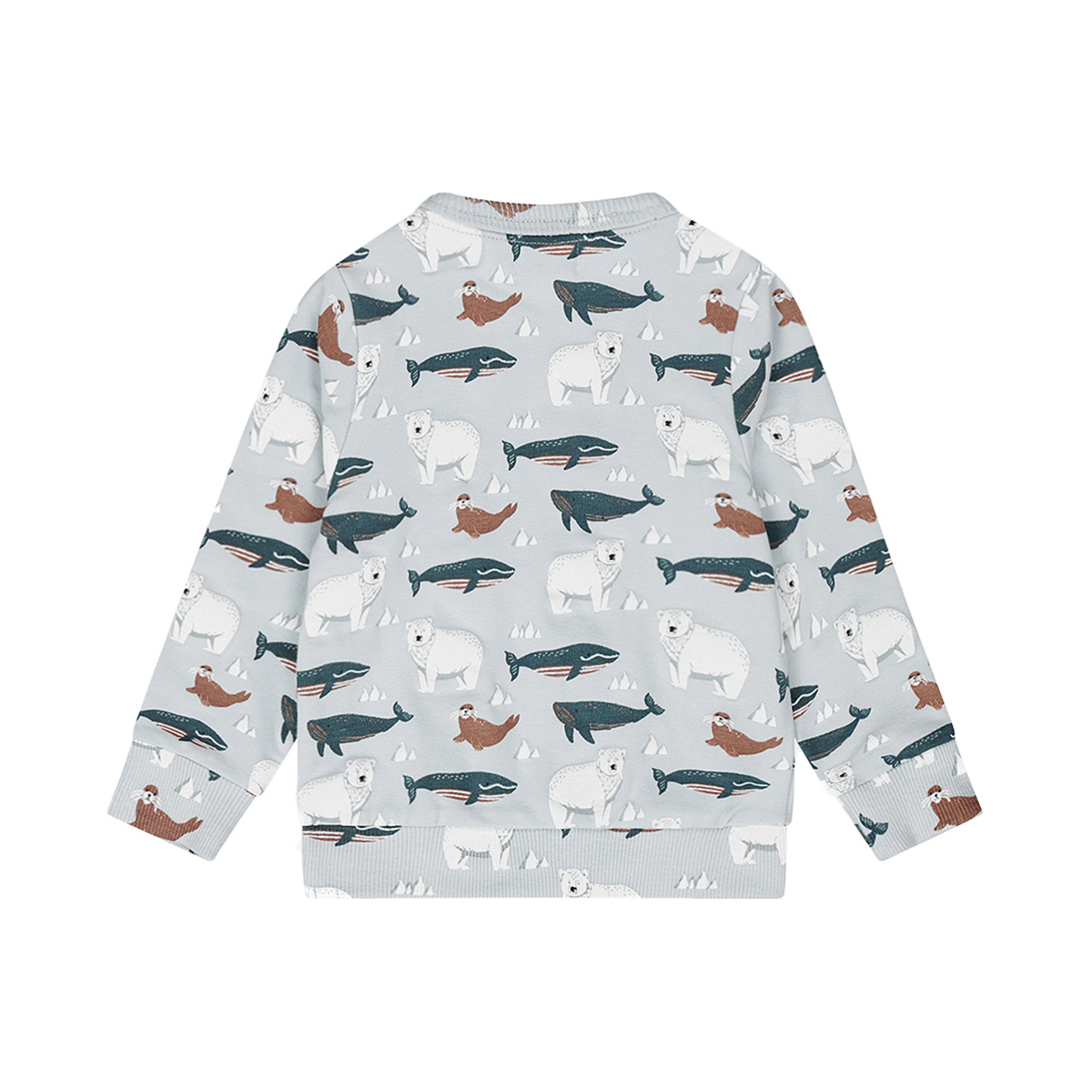ベビー キッズ 男の子 スウェット アニマルプリント しろくま 魚 海の生き物 保育園着 入園準備 保育園 幼稚園 90 100 110