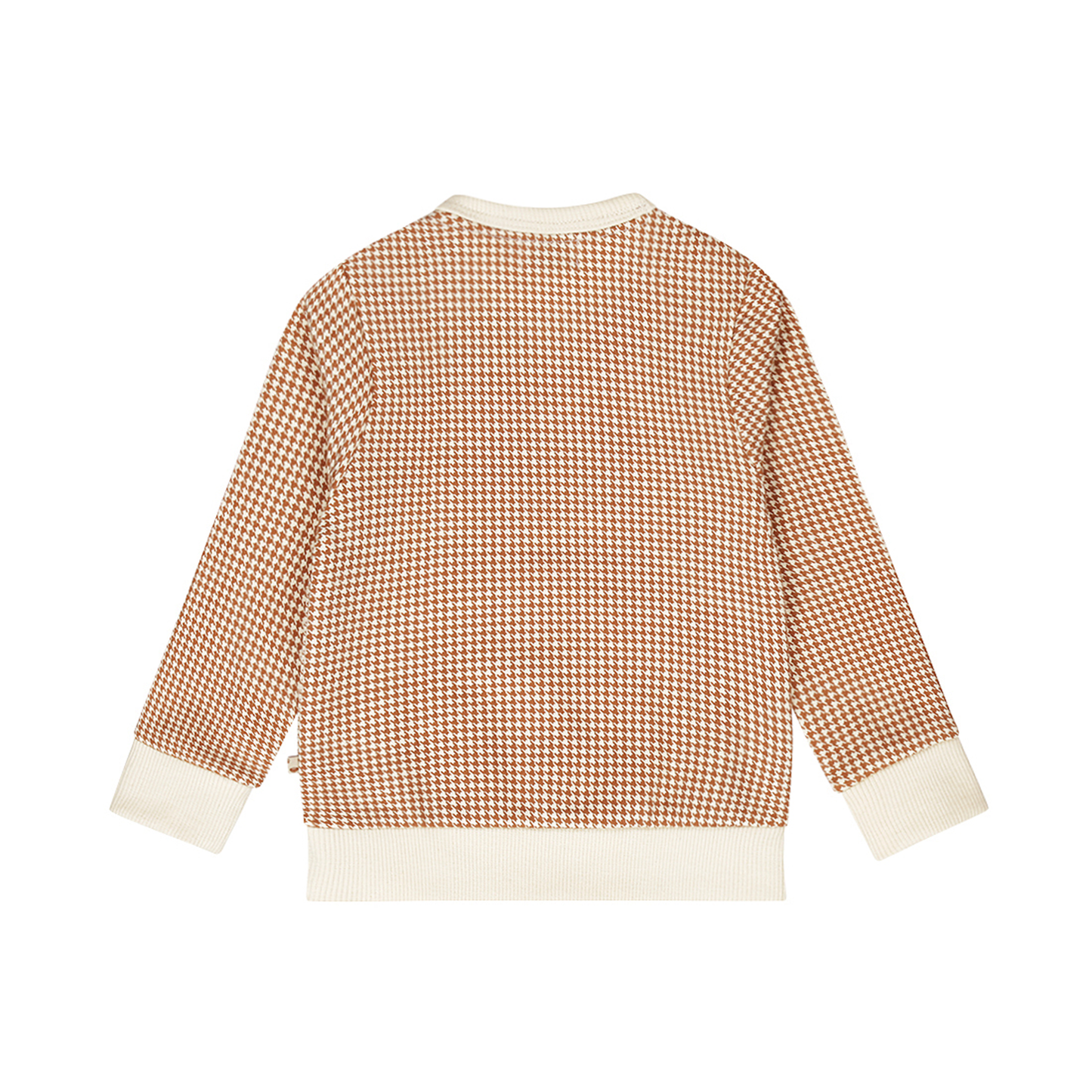 ベビー キッズ 男の子 スウェット ロゴサガラ刺繍スウェット チェック ブラウン 保育園着 入園準備 保育園 幼稚園 90 100 110