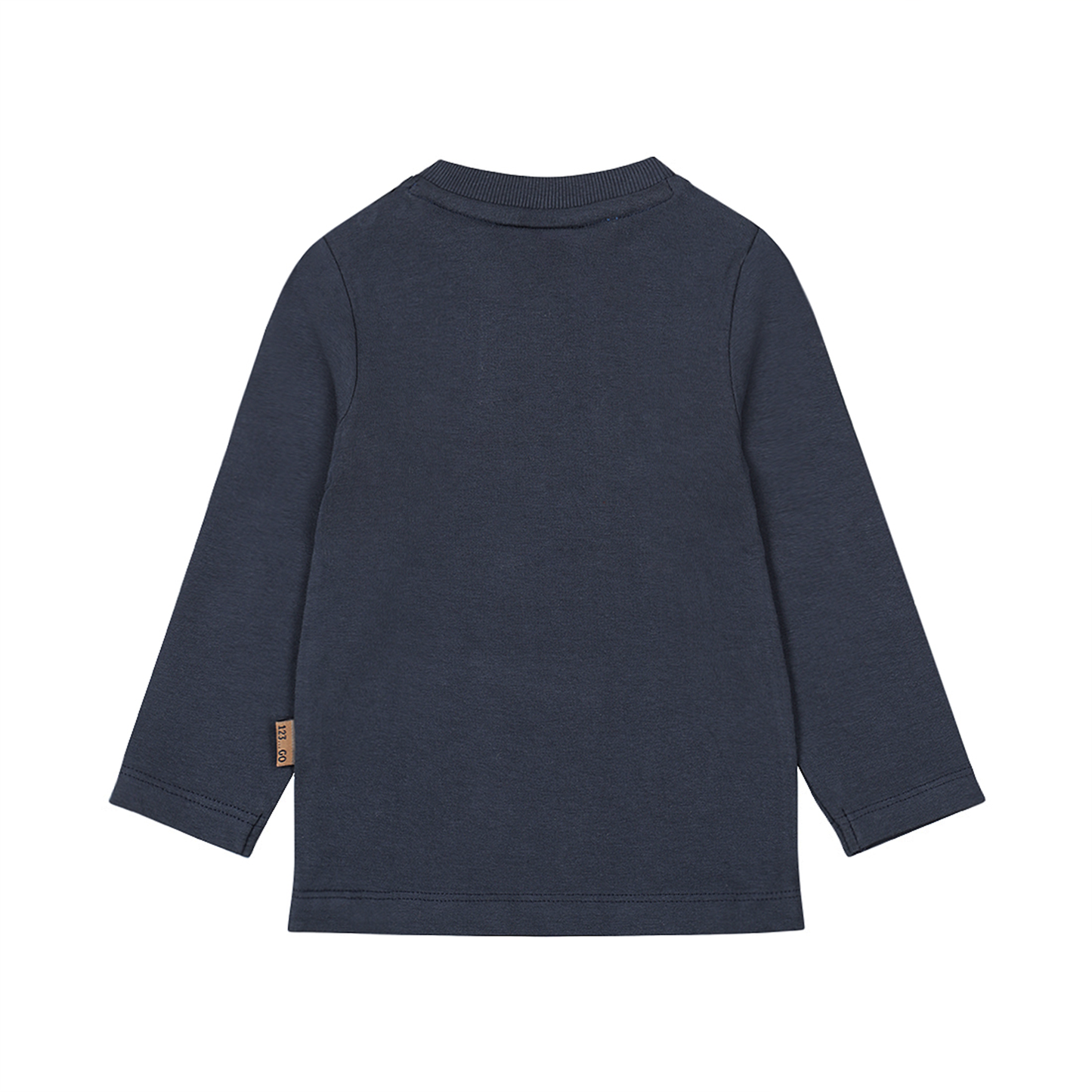 ベビー 男の子 ロゴワッペン 長袖Tシャツ サガラ刺繍 TAKE OFF ネイビー 紺 保育園着 入園準備 保育園 幼稚園 90 100 110