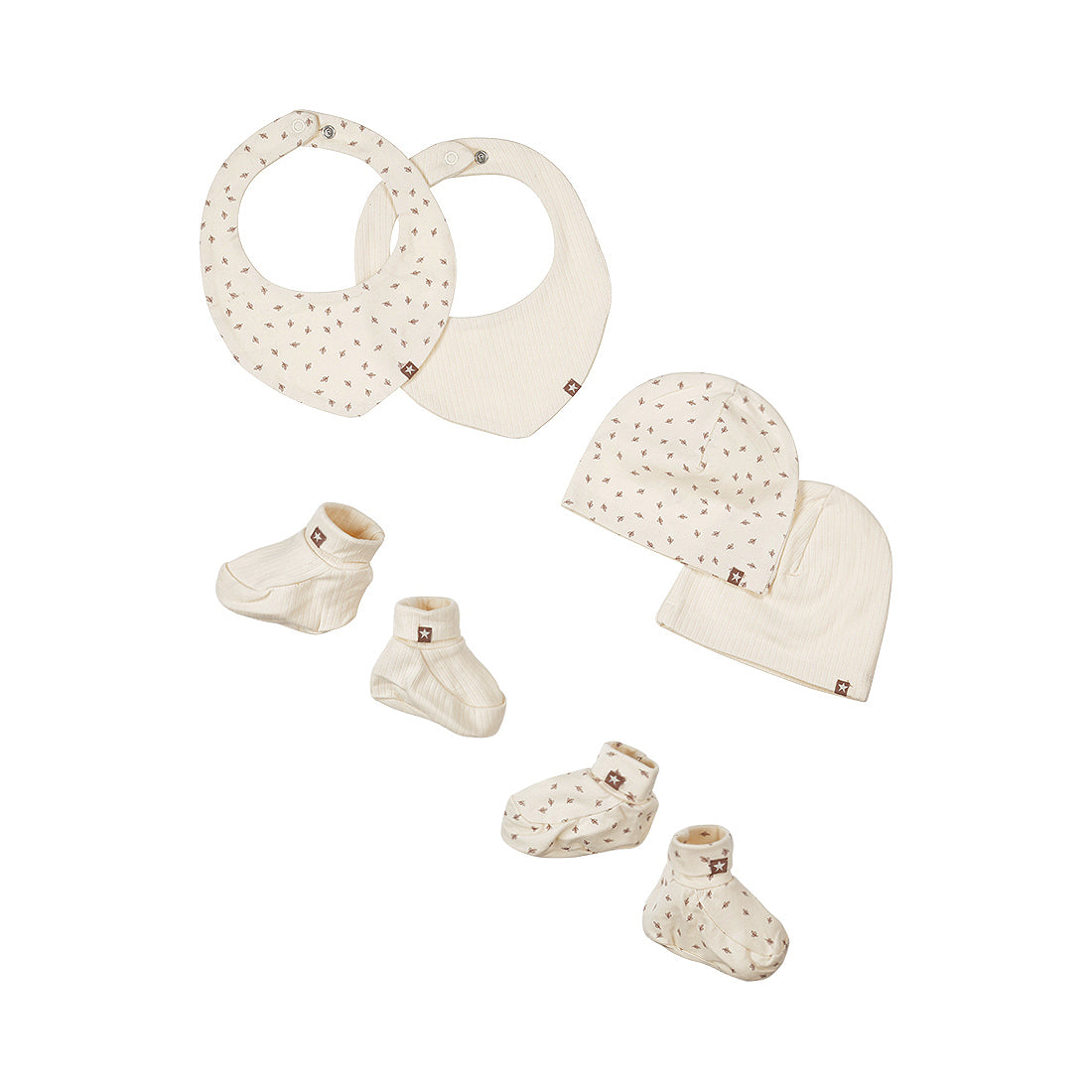 GOTS認証オーガニックコットン スタイ ベビーキャップ ベビーブーツセット Dirkje 出産準備 出産祝い