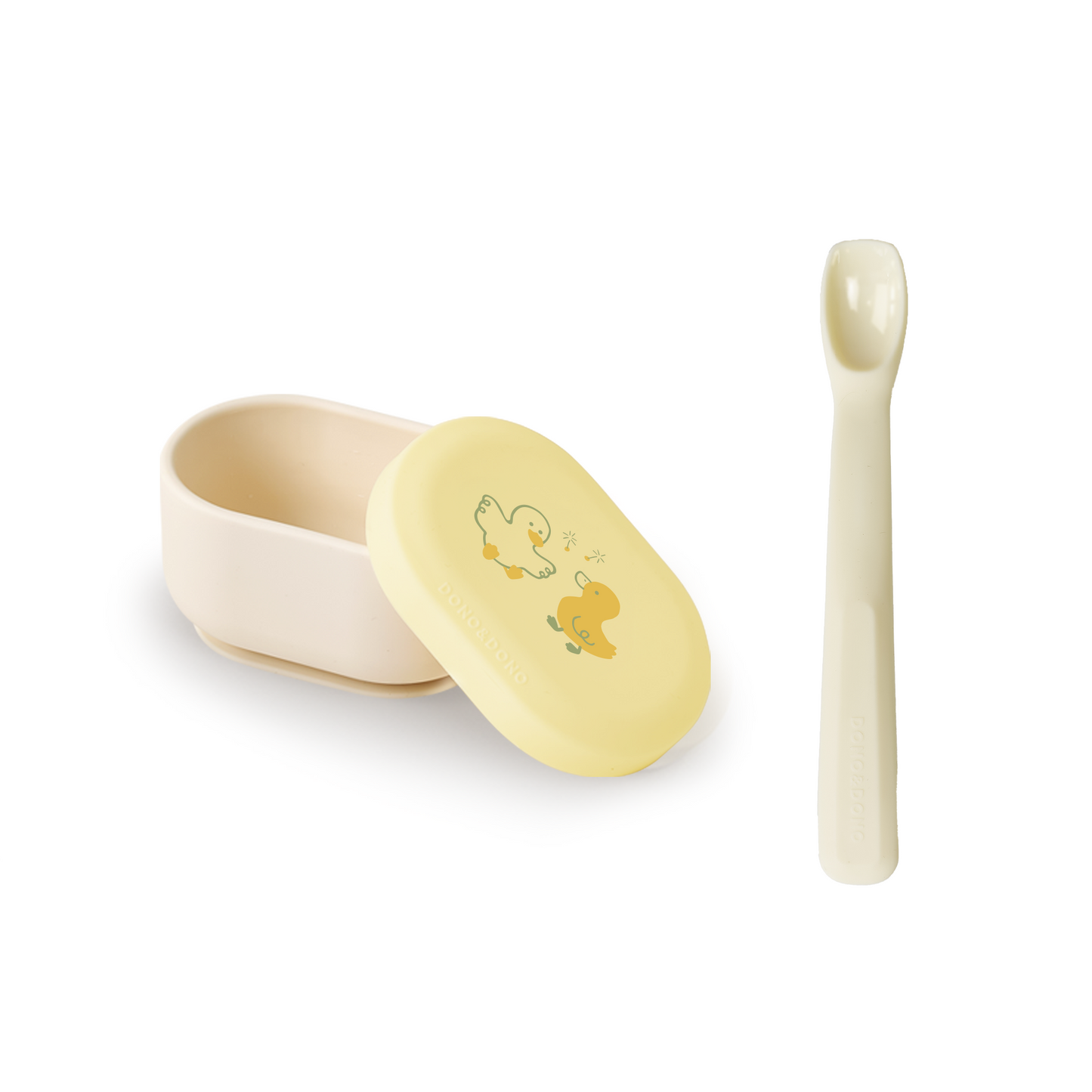 DONO&DONO 離乳食用シリコンボウル ひっくり返らない吸盤つき 幼児食まで使える