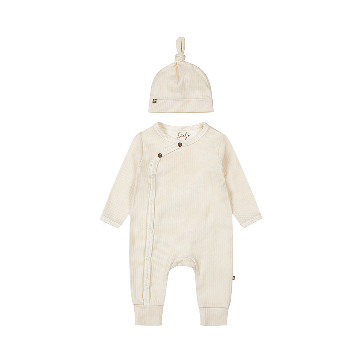 ベビー服 ロンパース ワンピース 赤ちゃん 帽子付き GOTS認証オーガニックコットン Dirkje 出産準備 出産祝い