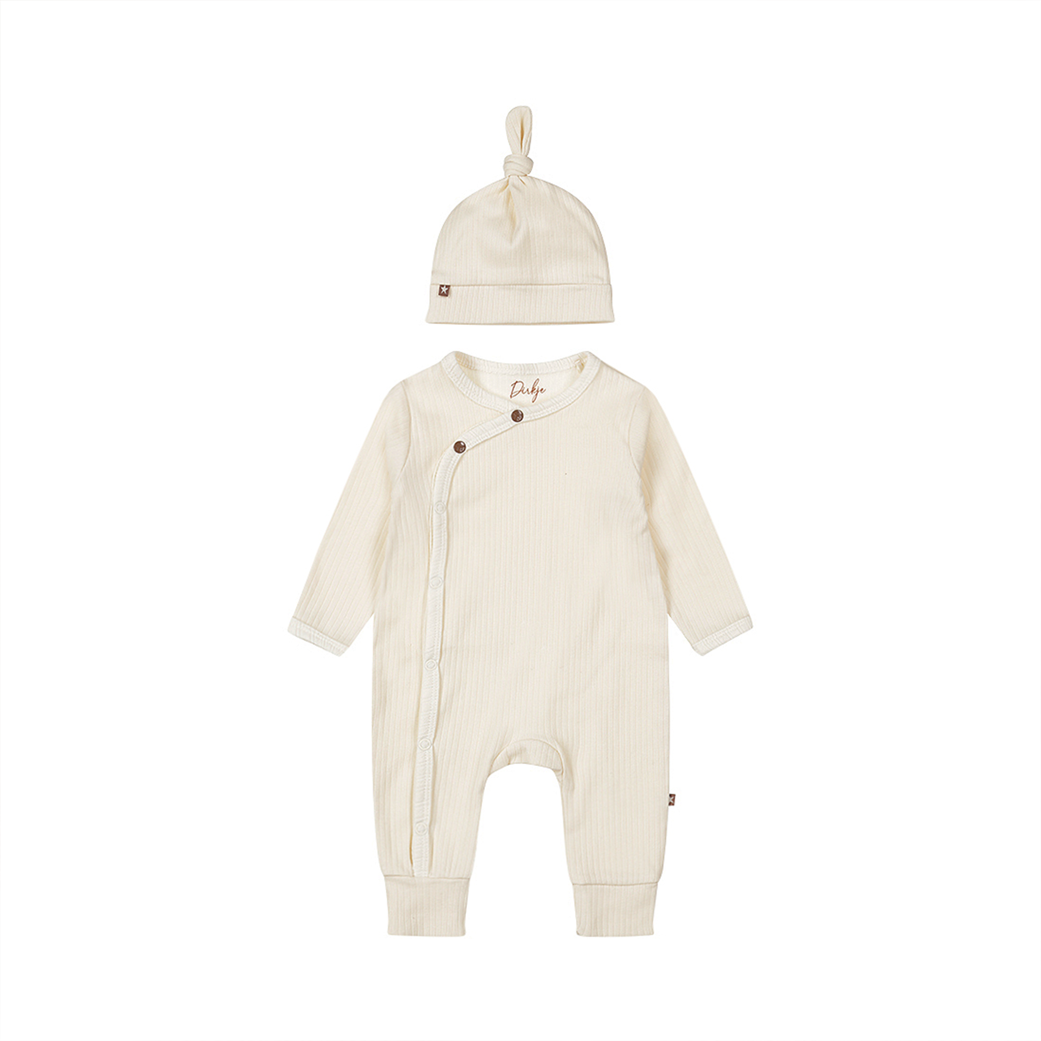 ベビー服 ロンパース ワンピース 赤ちゃん 帽子付き GOTS認証オーガニックコットン Dirkje 出産準備 出産祝い