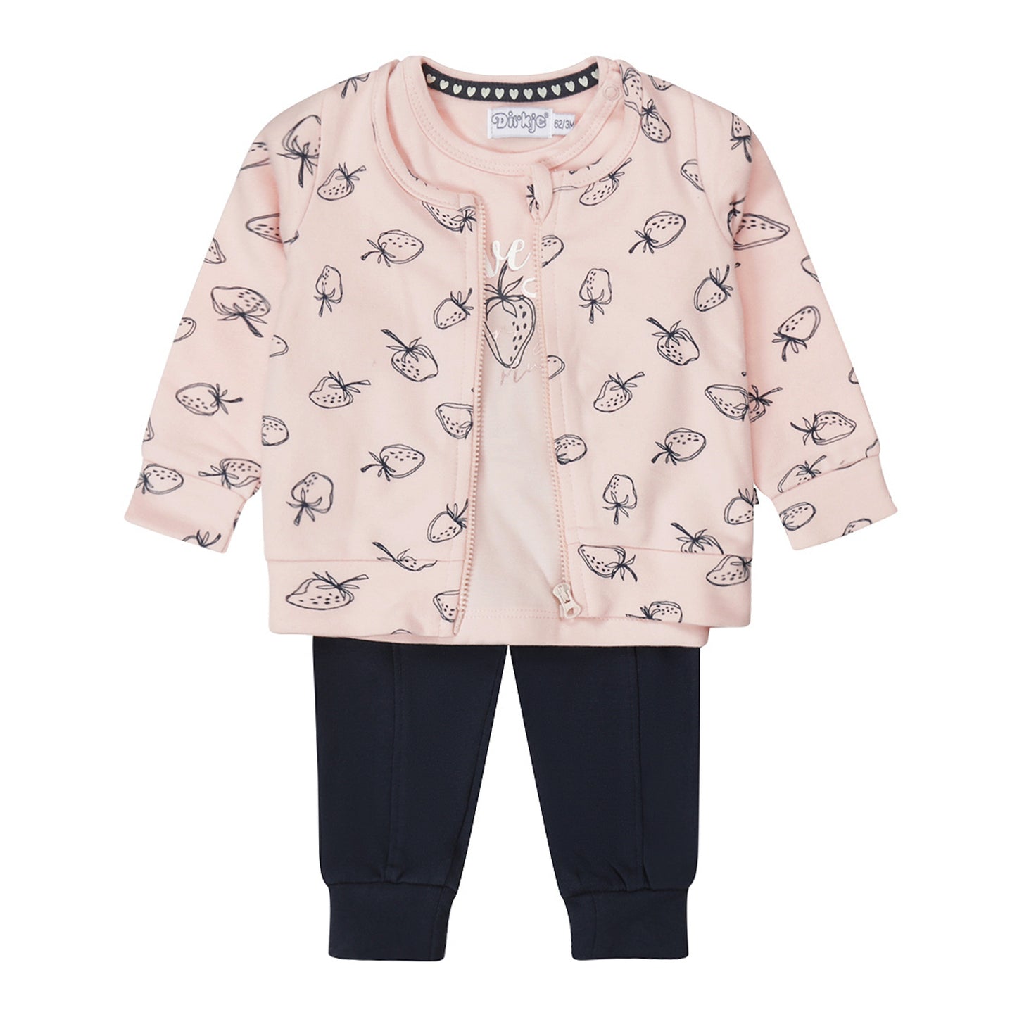 ベビー服セット 3 pce babysuit (Light pink)