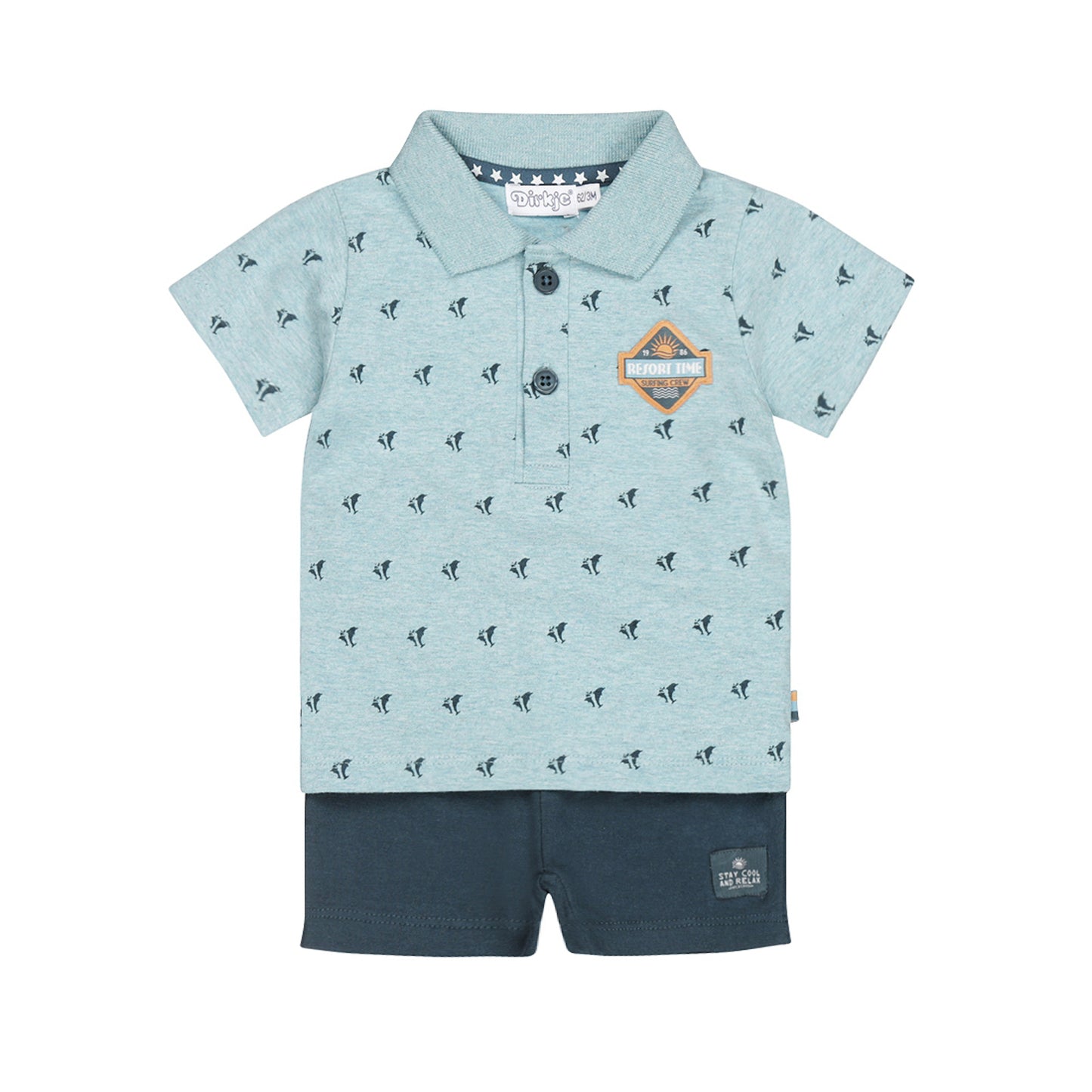 ベビー服セット 2 pce babysuit ss (Blue)