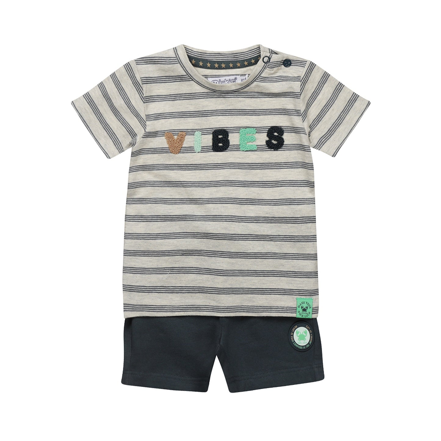 ベビー服セット 2 pce babysuit ss (Steel blue)