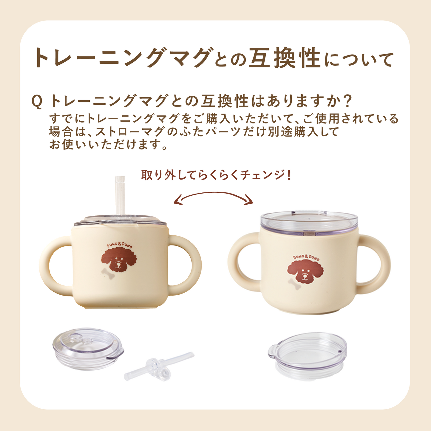 DONO&DONO シリコンマグ専用　ストローアダプターセット