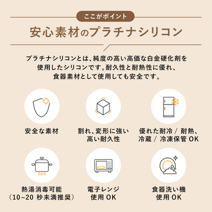 離乳食から幼児食まで使えるシリコンプレートセット